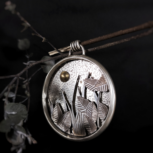 Lucioles sous la Lune - Pendentif Argent