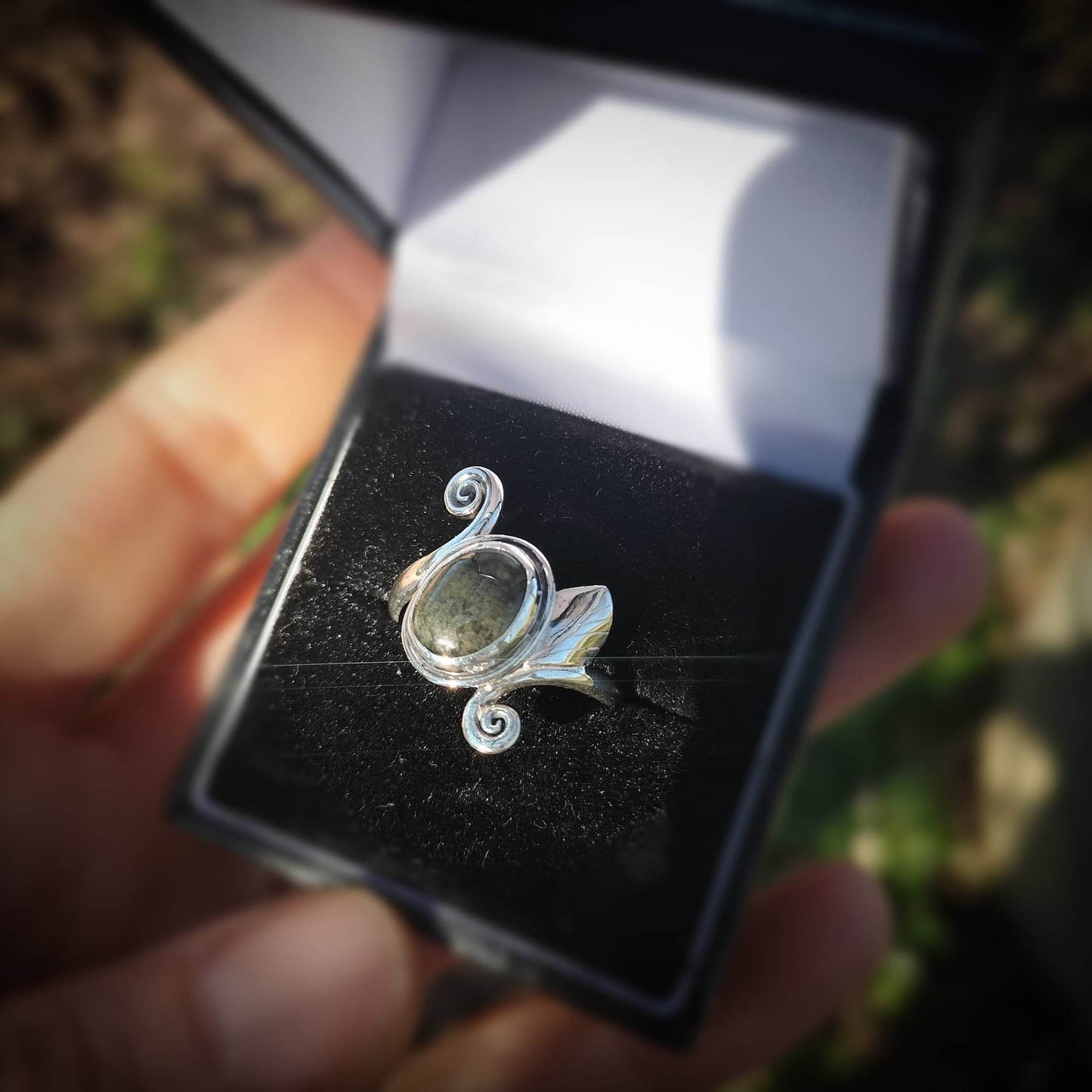 Ellia - Silver & Moss Agate