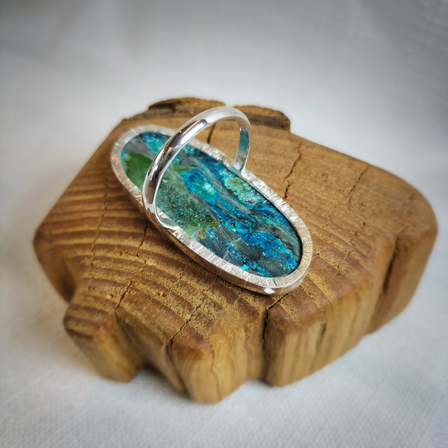 Lazara - Silver & Azurite Chrysocolla Ring