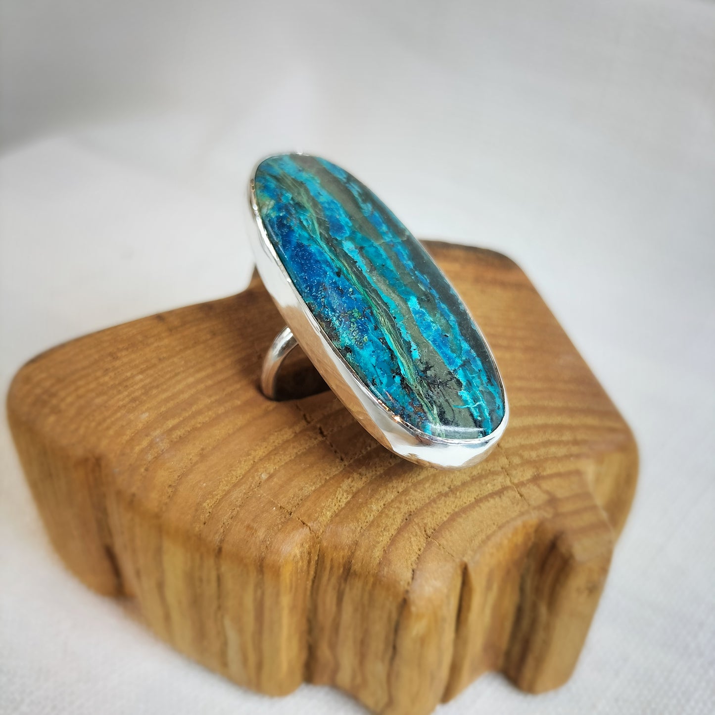 Lazara - Silver & Azurite Chrysocolla Ring